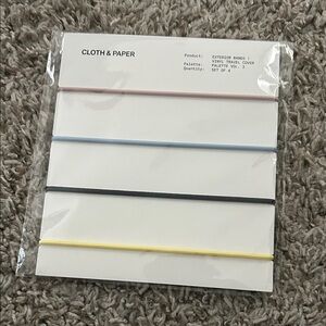 Cloth & Paper Multicolor Elastic Bands Set